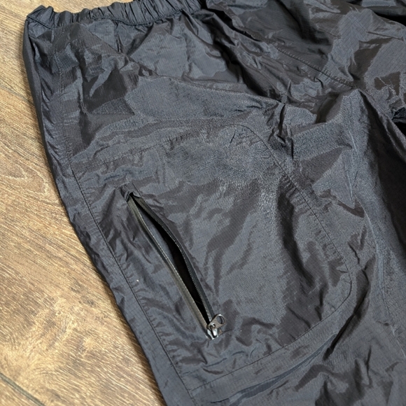 GOLITE Black Thin Nylon PACKABLE WINDBREAKER PANTS Rain Hike Gym Layer Womens XL - Picture 5 of 8